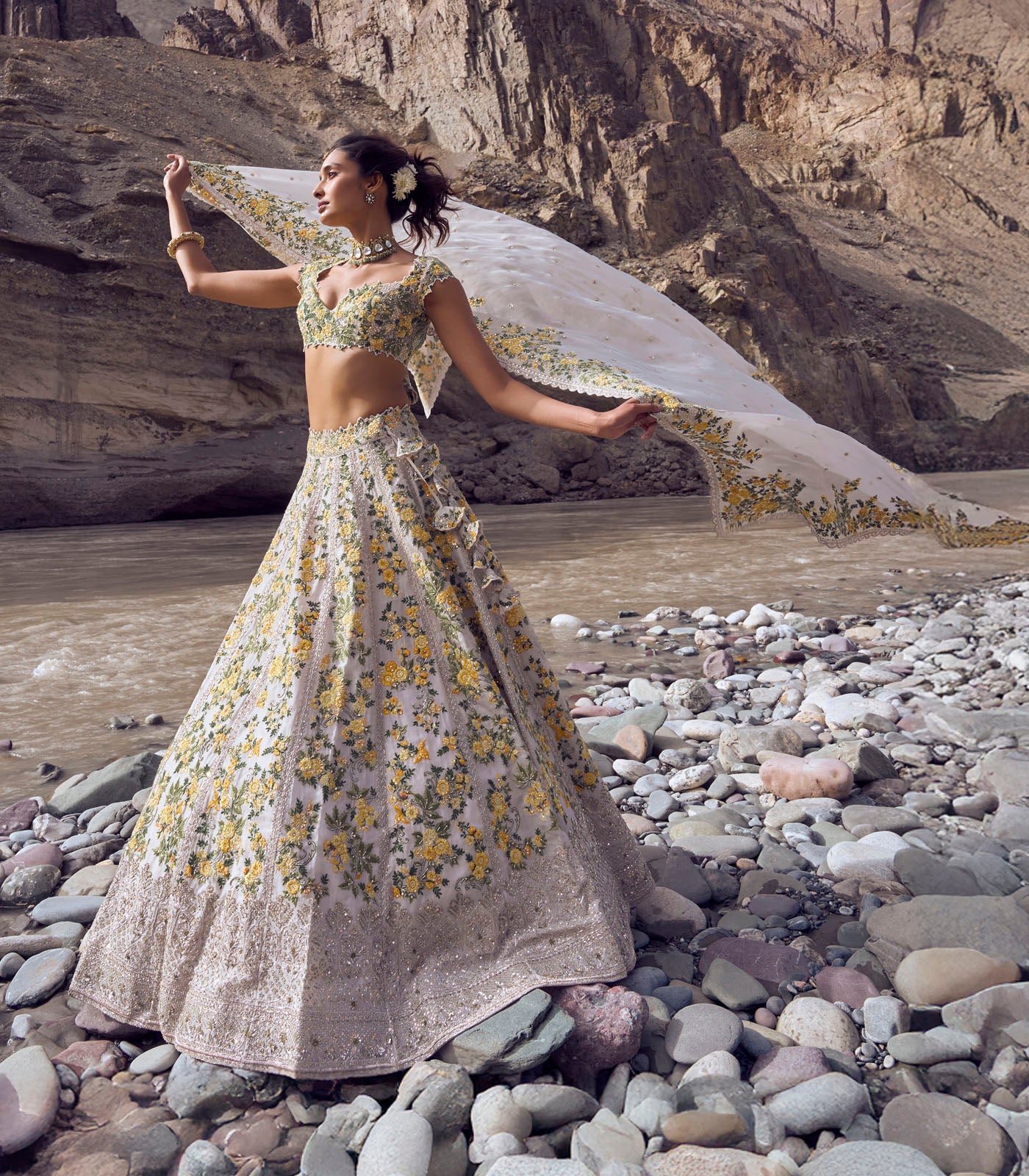 Marigold Lehenga Set main image 0