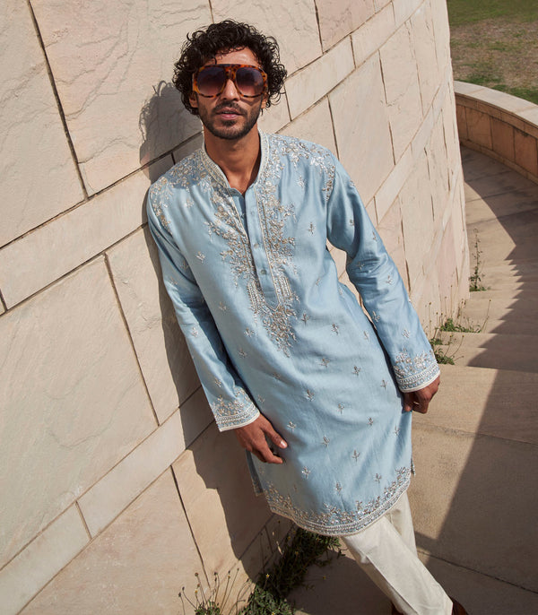 POWDER BLUE KURTA SET