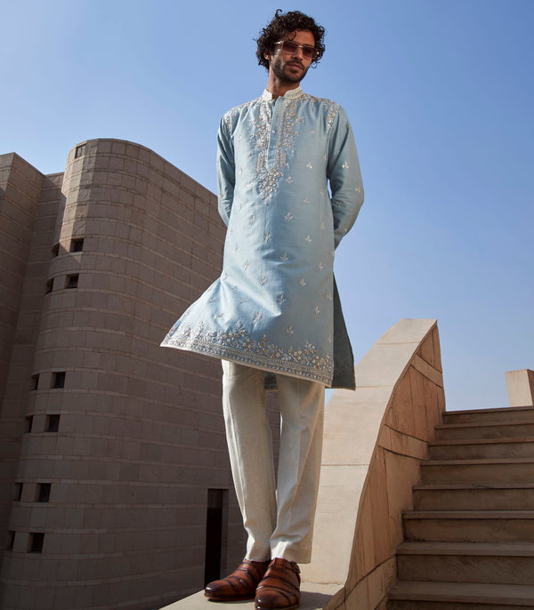 POWDER BLUE KURTA SET