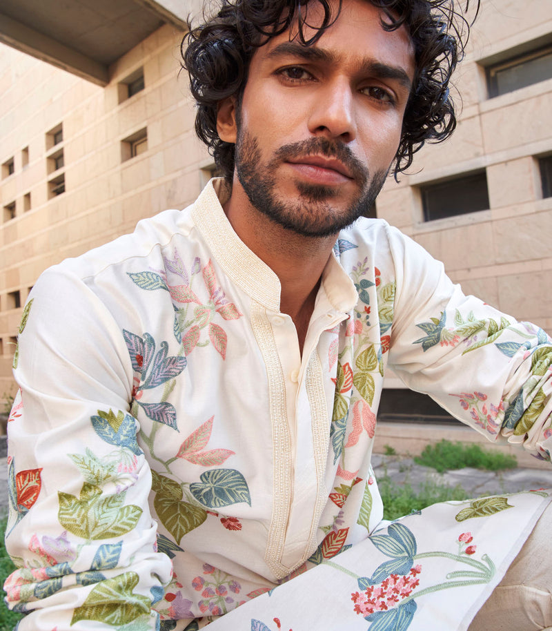 TROPICAL FLORA KURTA SET