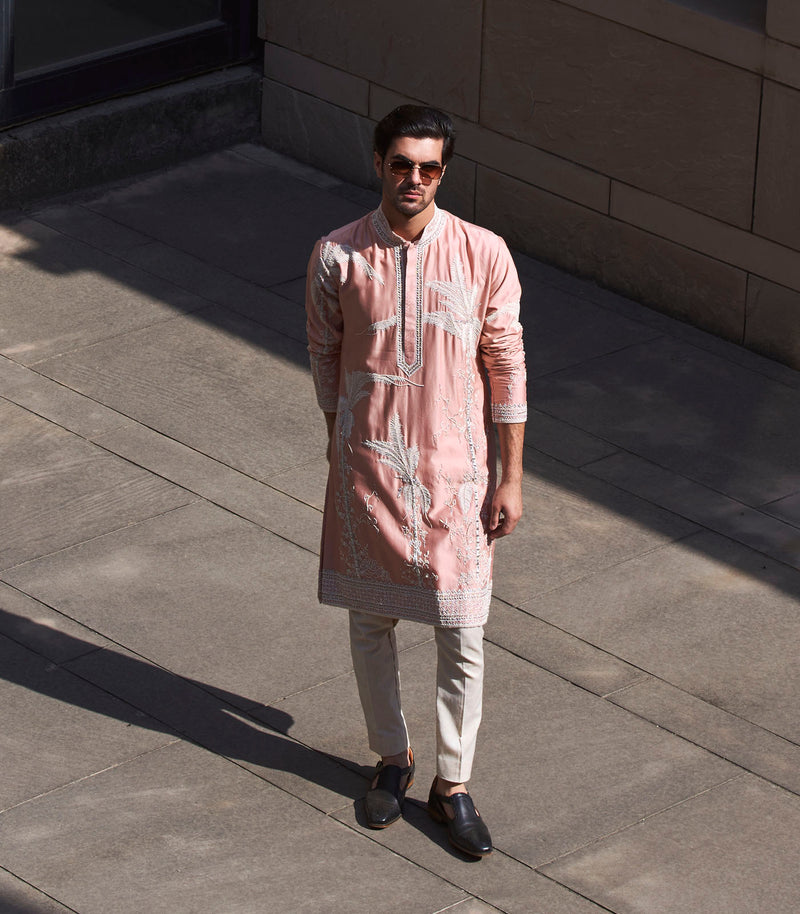 BOTTLE PALM TREE KURTA SET