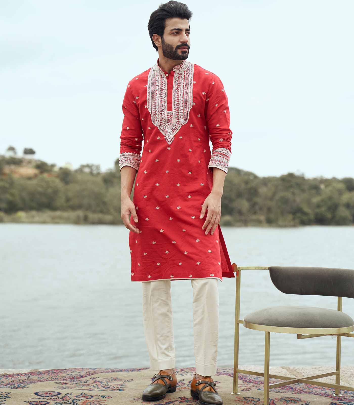 LOTUS BOOTI KURTA SET