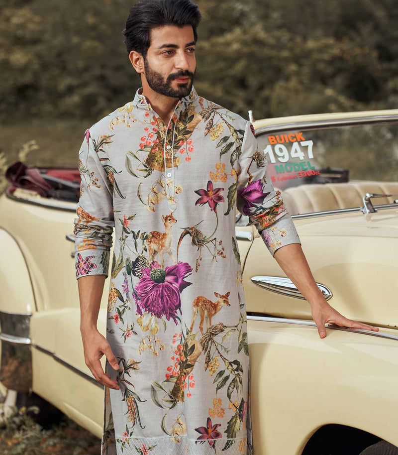 FLORAL PRINTED KURTA SET