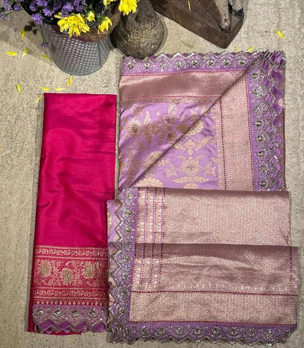 LAVENDER BANARAS SAREE