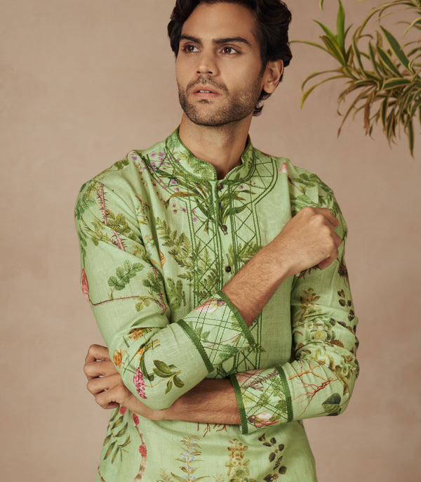 SEA GREEN KURTA SET