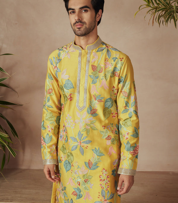 SUMMER YELLOW KURTA SET