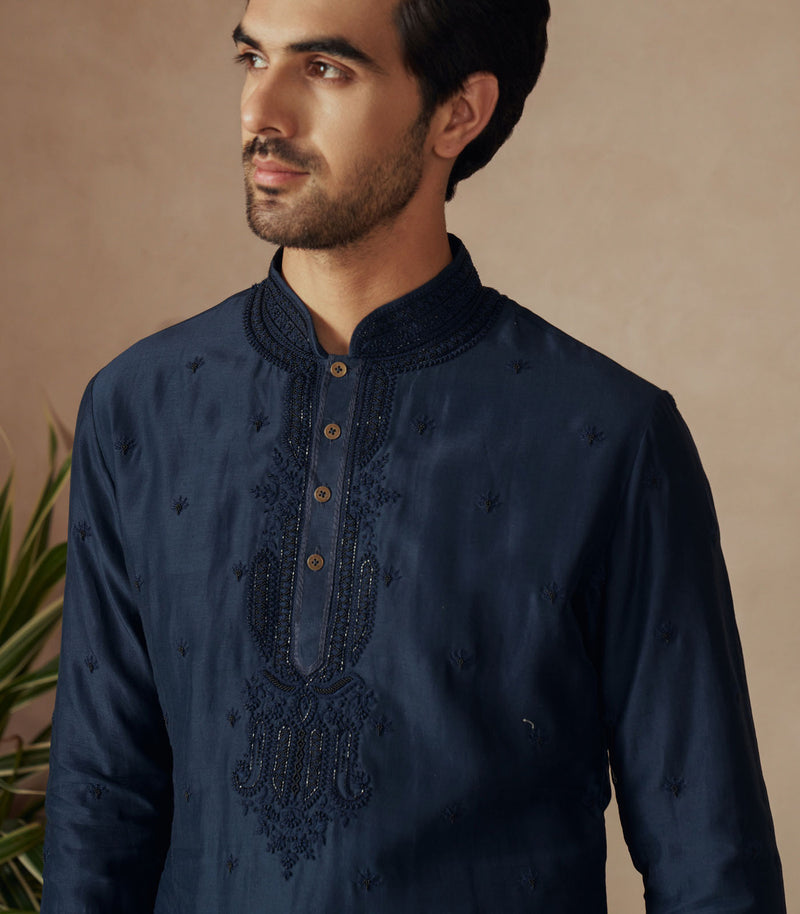 NAVY BLUE KURTA SET