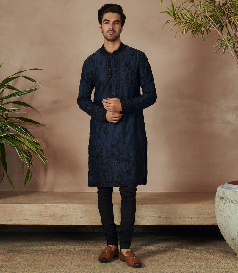 NAVY BLUE KURTA SET