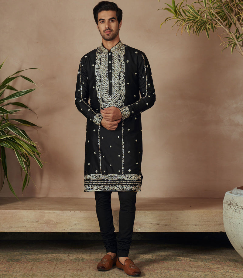 BLACK KURTA SET