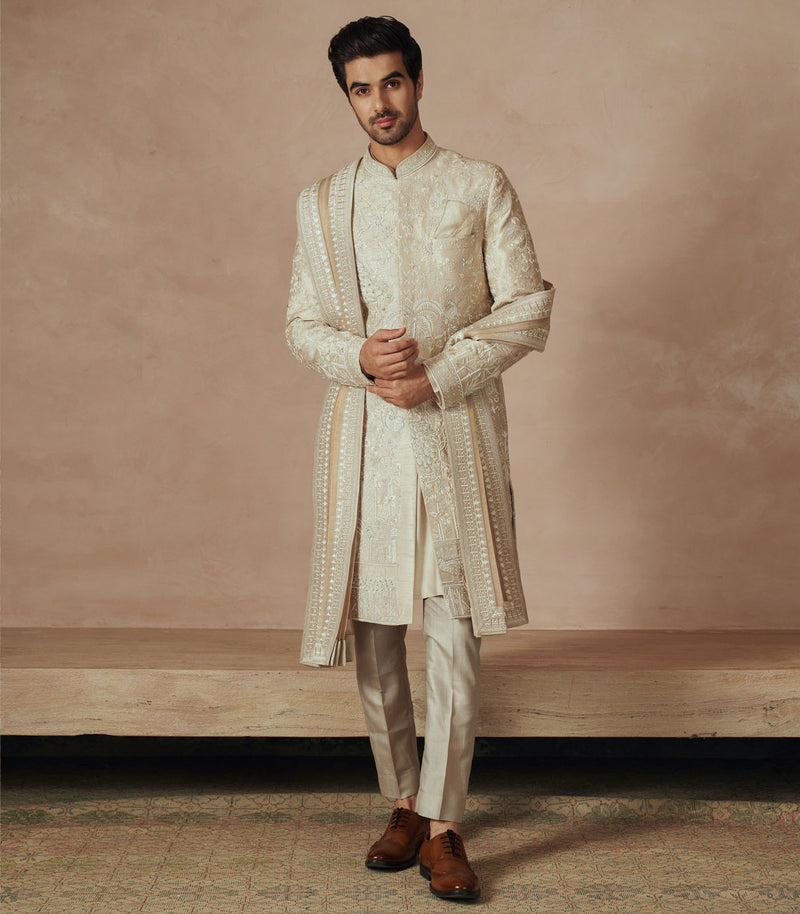 IVORY SHERWANI SET