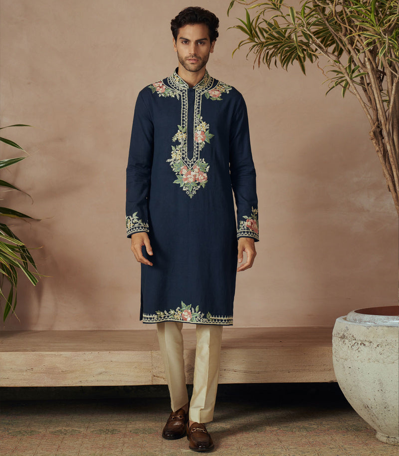 NAVY BLUE KURTA SET