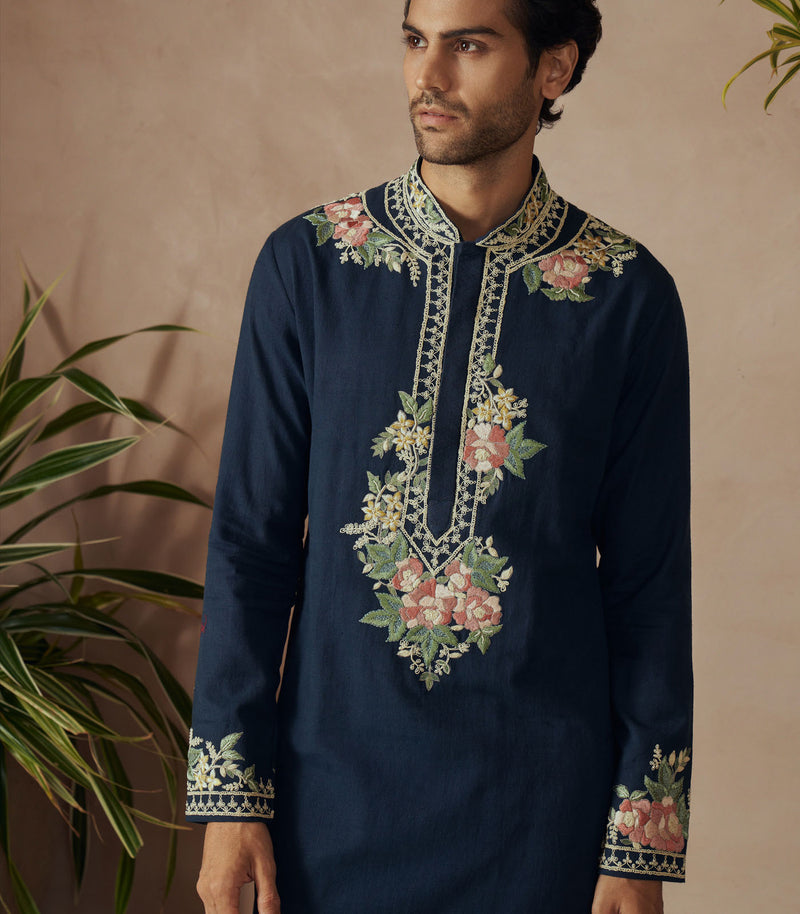 NAVY BLUE KURTA SET