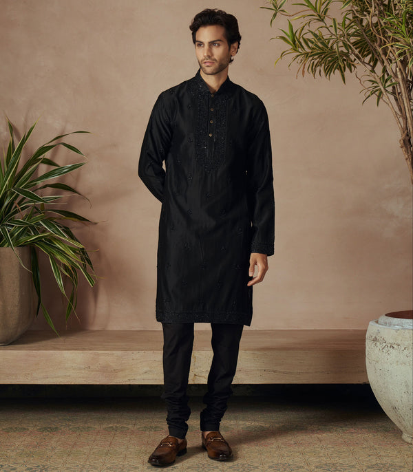 BLACK KURTA SET