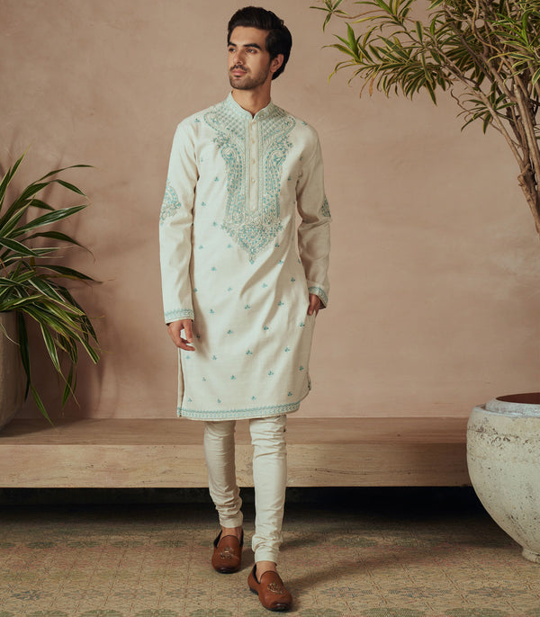 IVORY KURTA SET