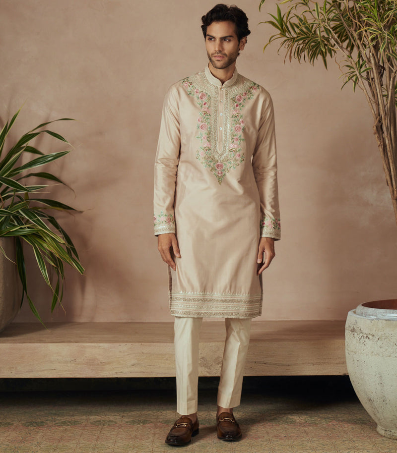 CREAM KURTA SET