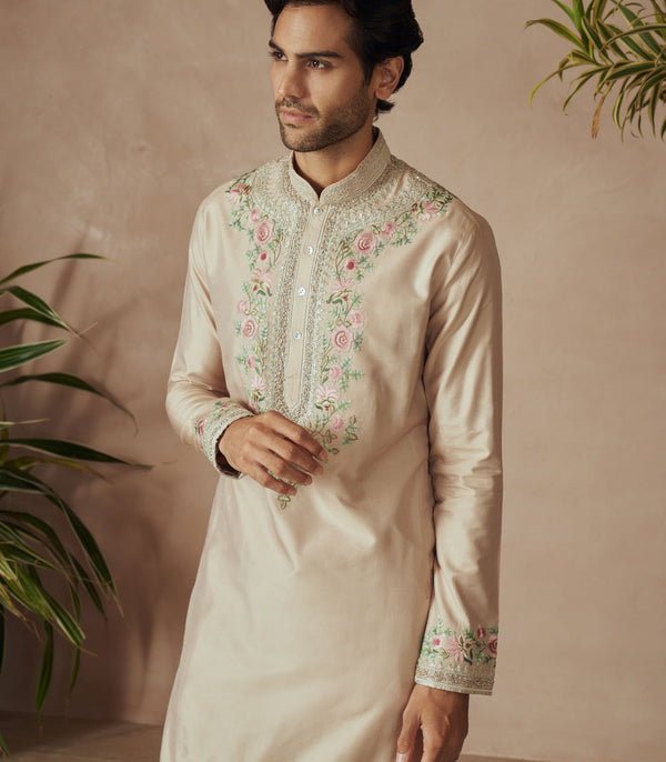 CREAM KURTA SET