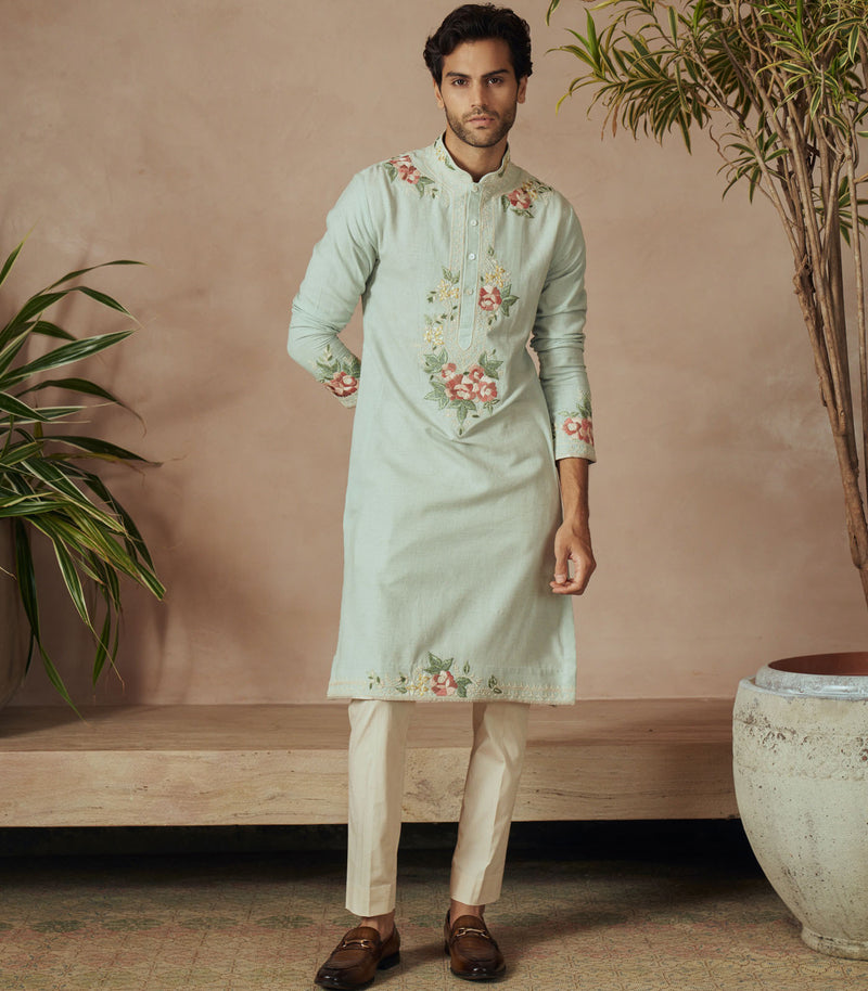 POWDER BLUE KURTA SET