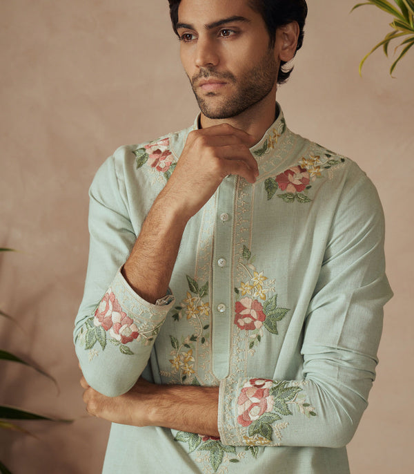 POWDER BLUE KURTA SET