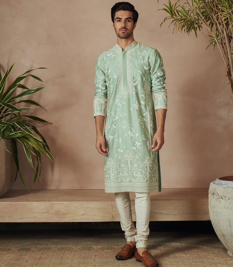 SEA BLUE KURTA SET