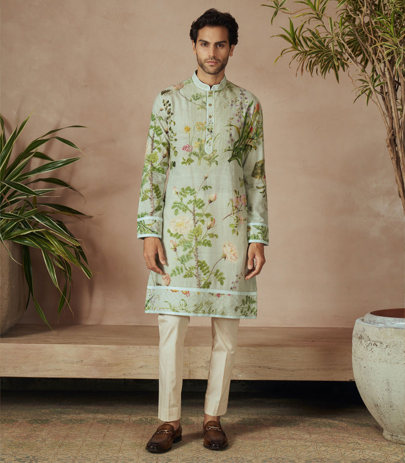 SEA GREEN KURTA SET