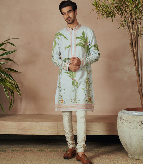 POWDER BLUE KURTA SET