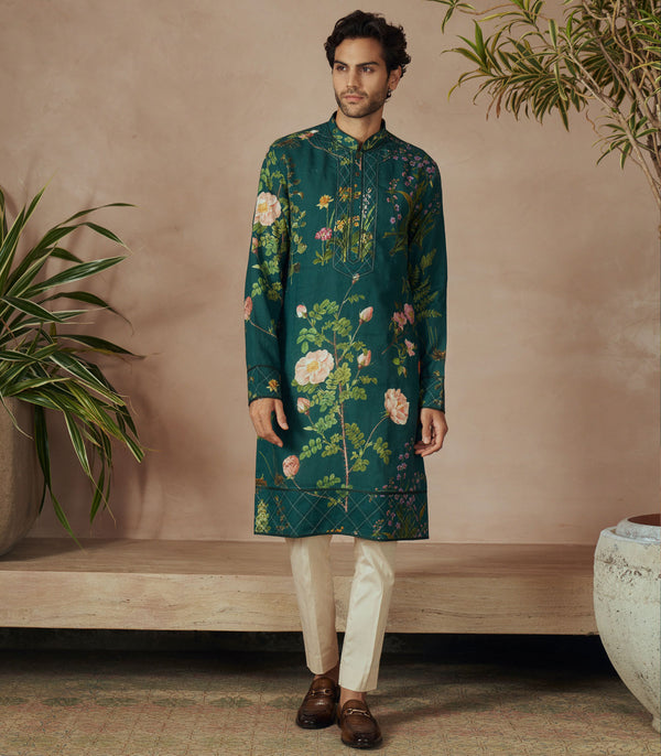 GREEN KURTA SET