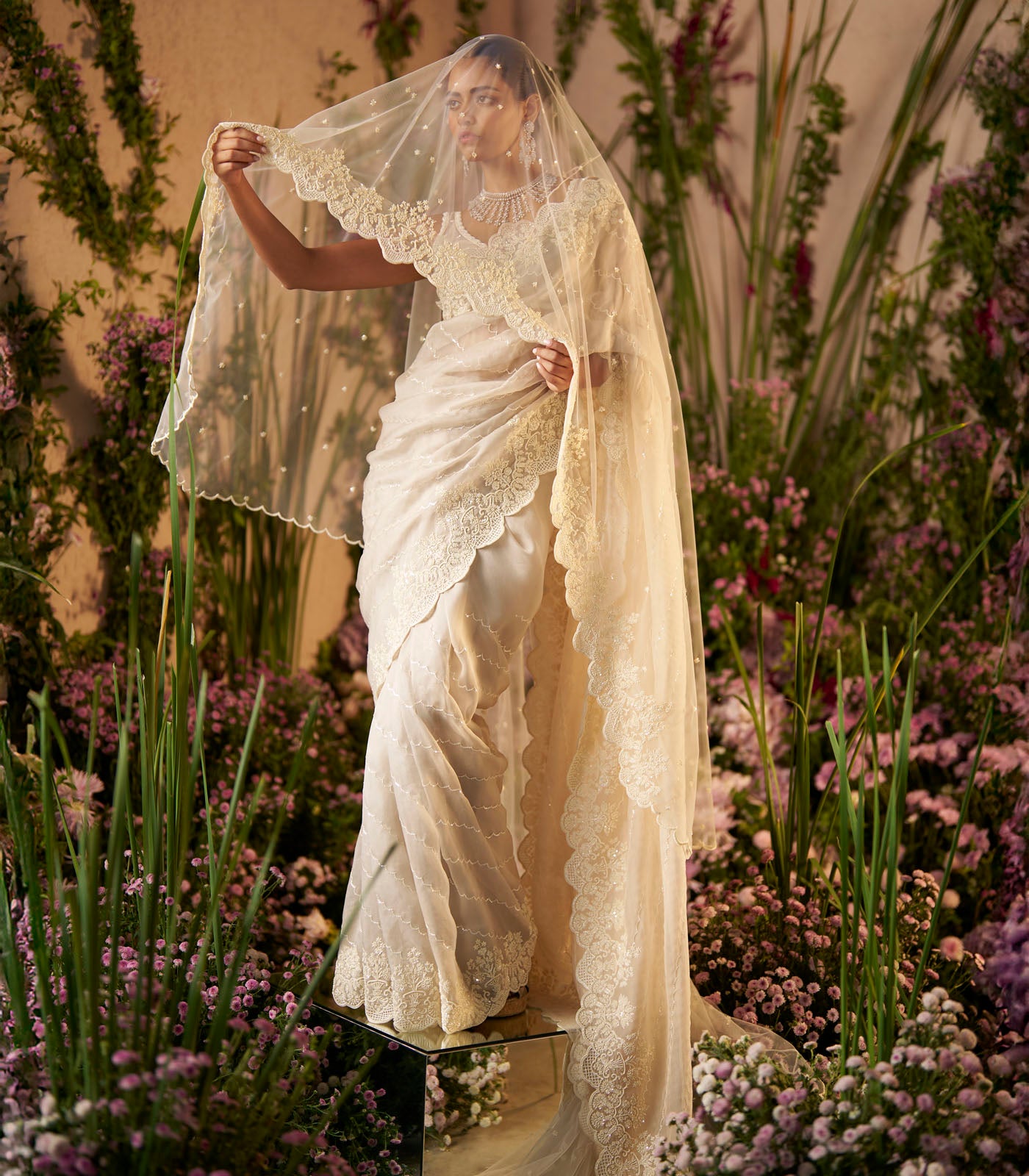 Ivory Luna Saree Set