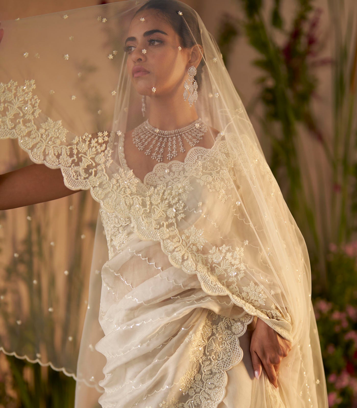 Ivory Luna Saree Set