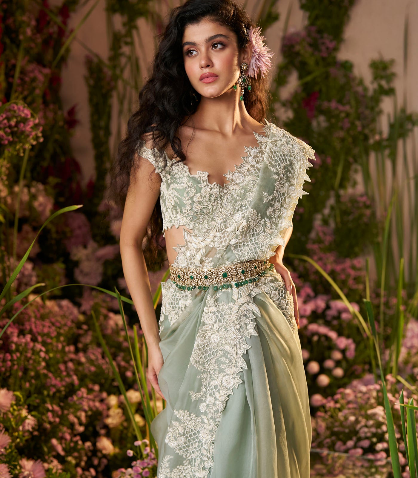 Blue New Athena Saree Set