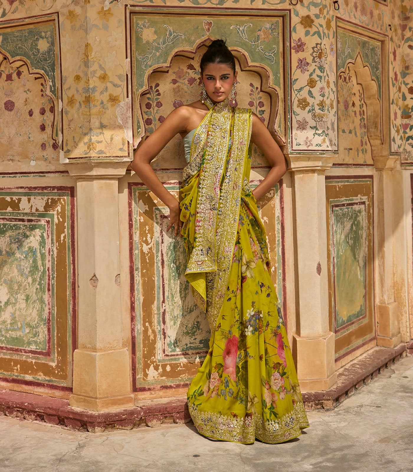 Ruh Printed Saree Set