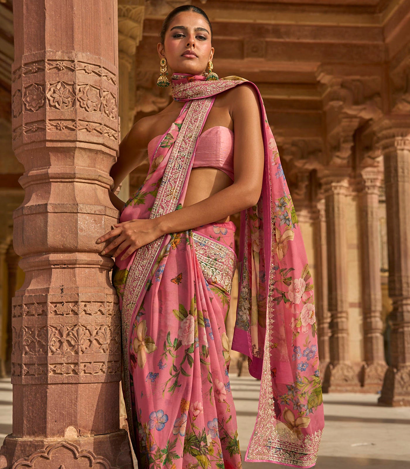Ruh Printed Saree Set