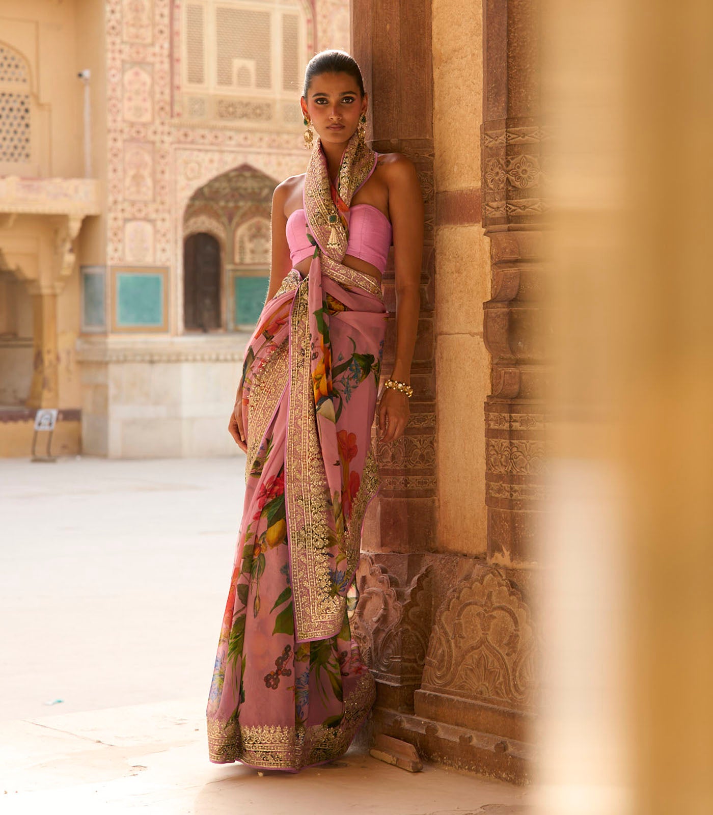 Ruh Printed Saree Set