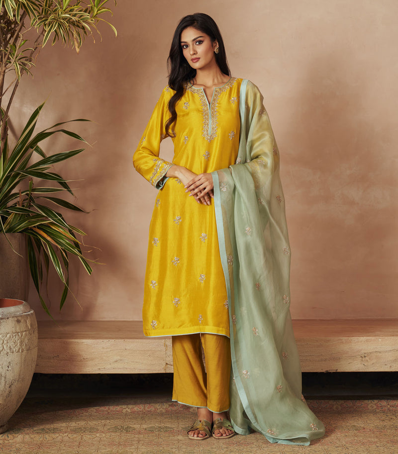 YELLOW KURTA SET