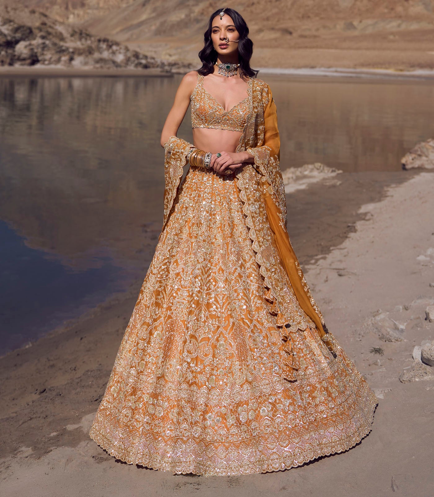 Clementine lehenga set