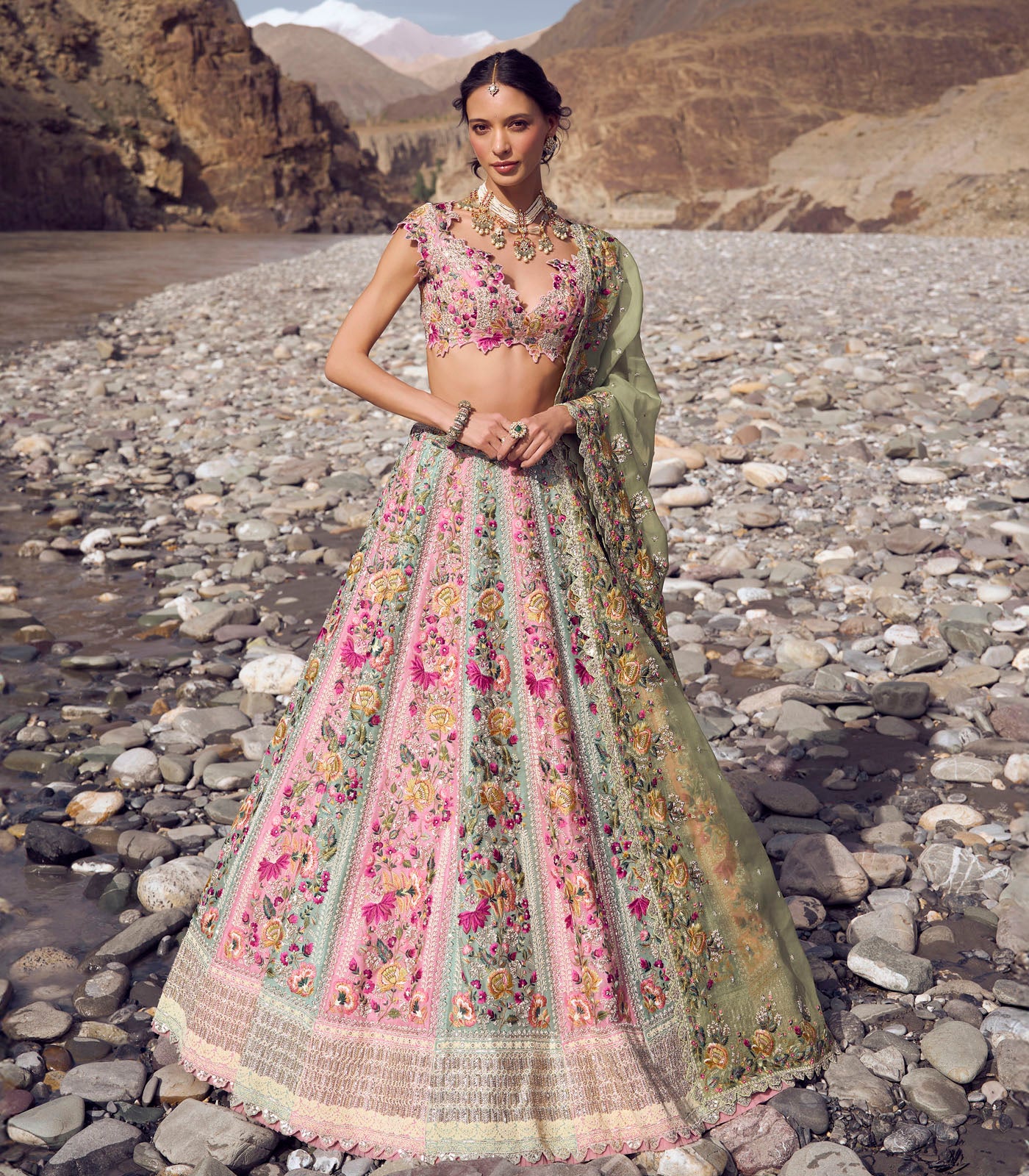 Gardenia lehenga set