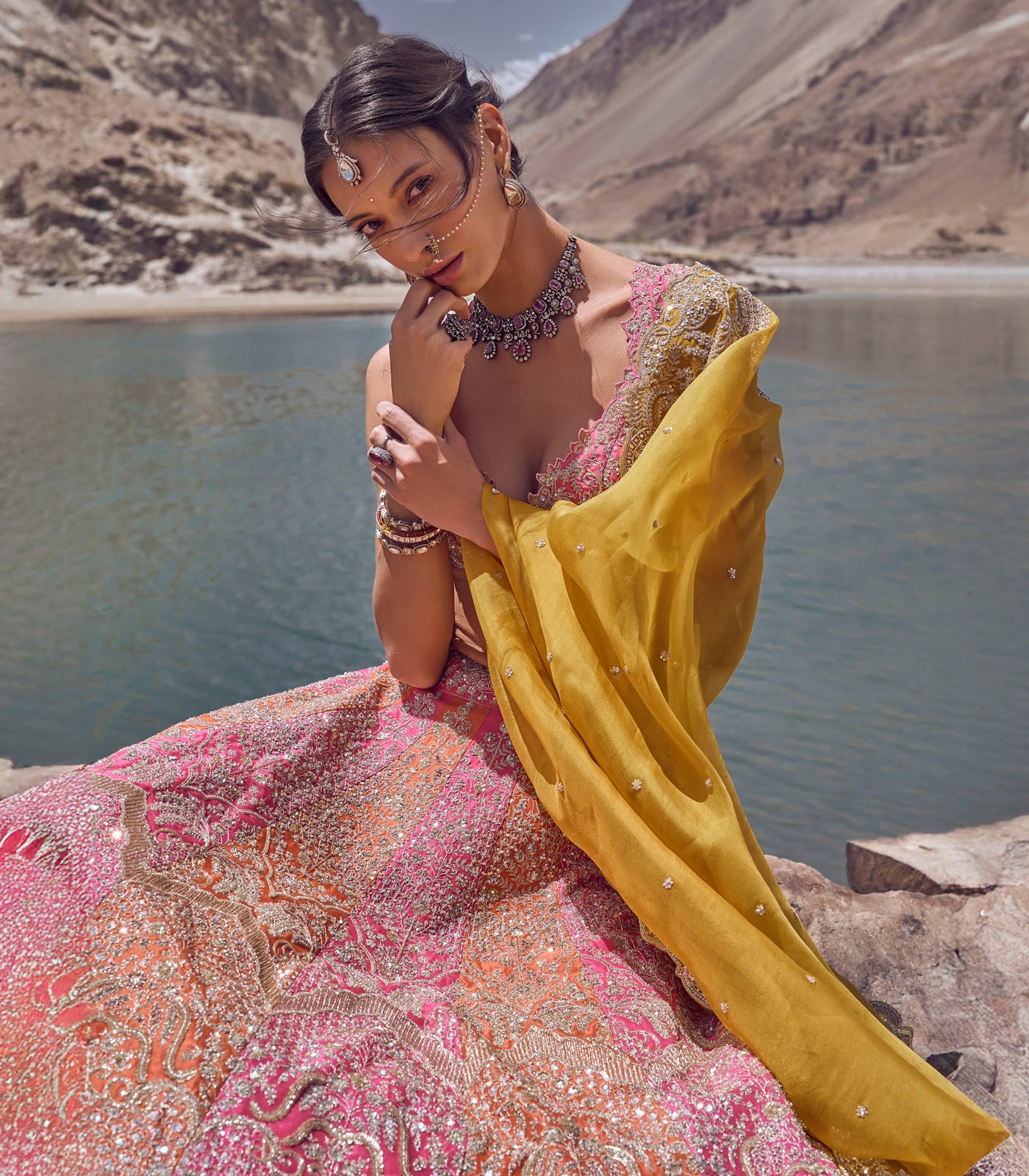 Crystal lehenga set