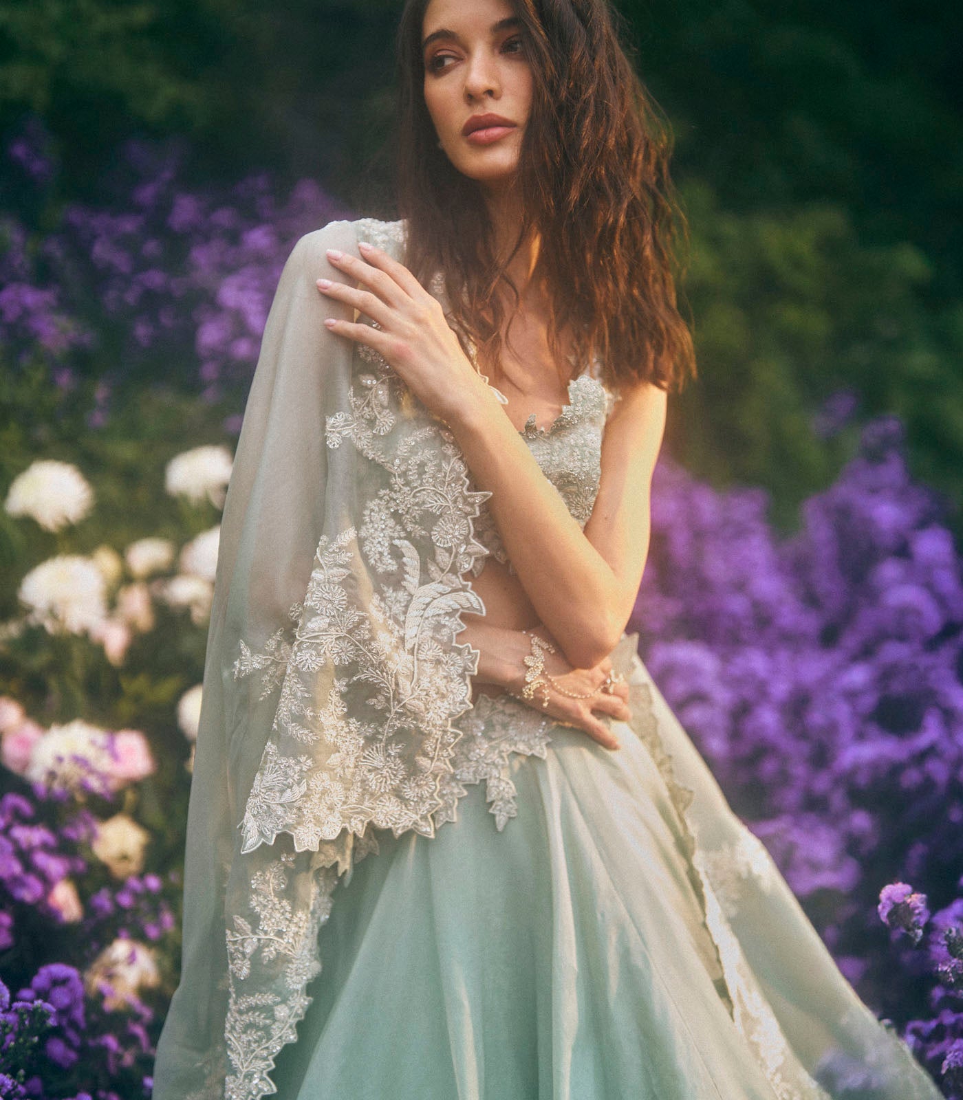 New Athena Cutwork Waist Belt Pico Skirt Set