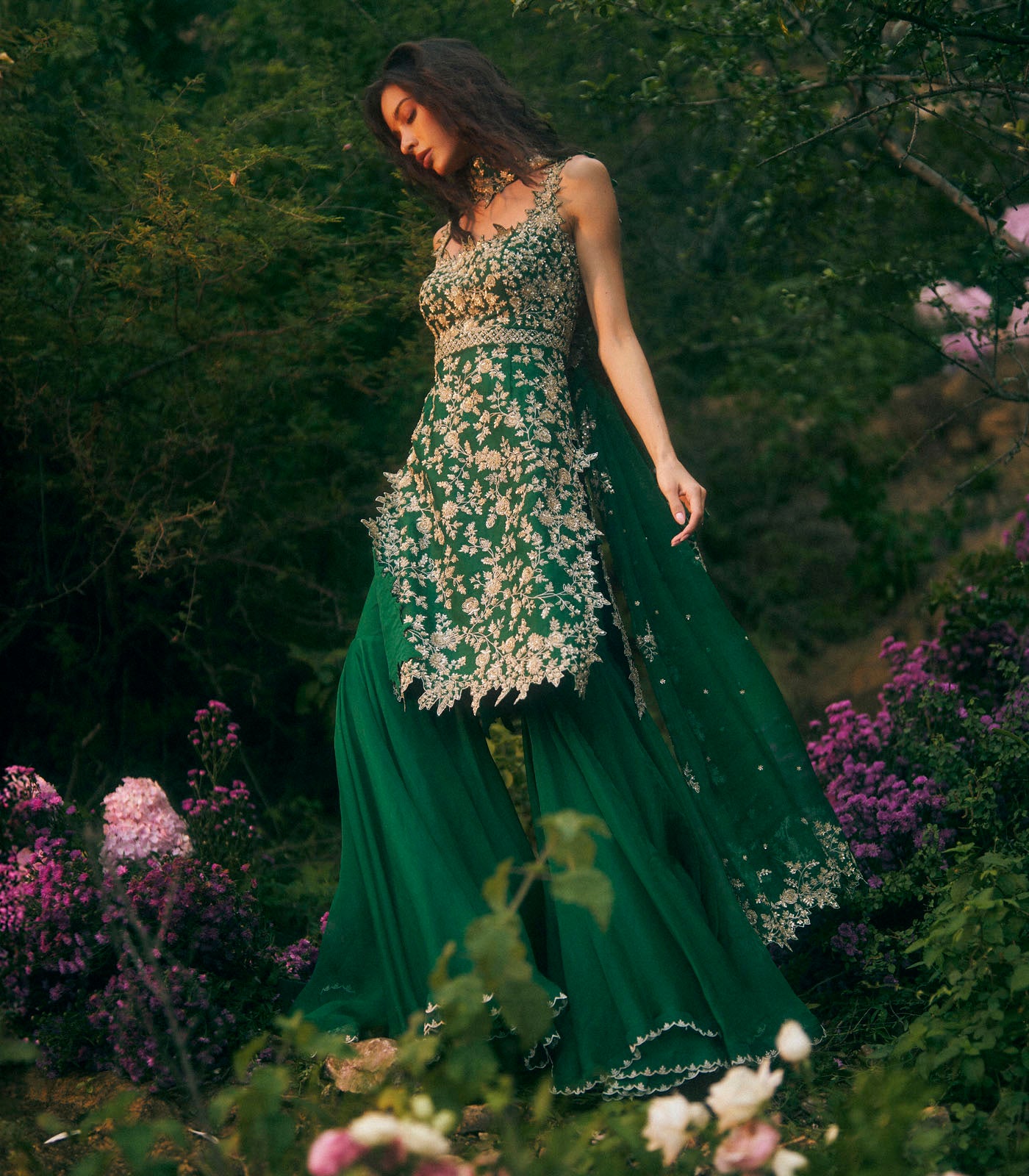 Heavy Aari Sharara Set