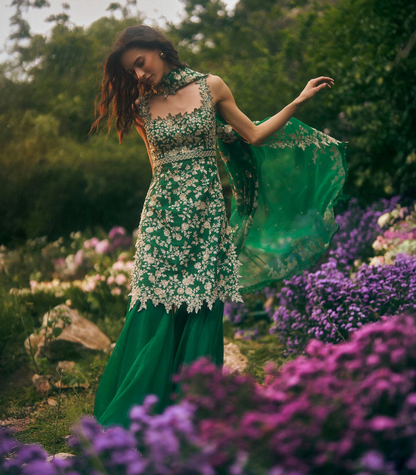 Heavy Aari Sharara Set