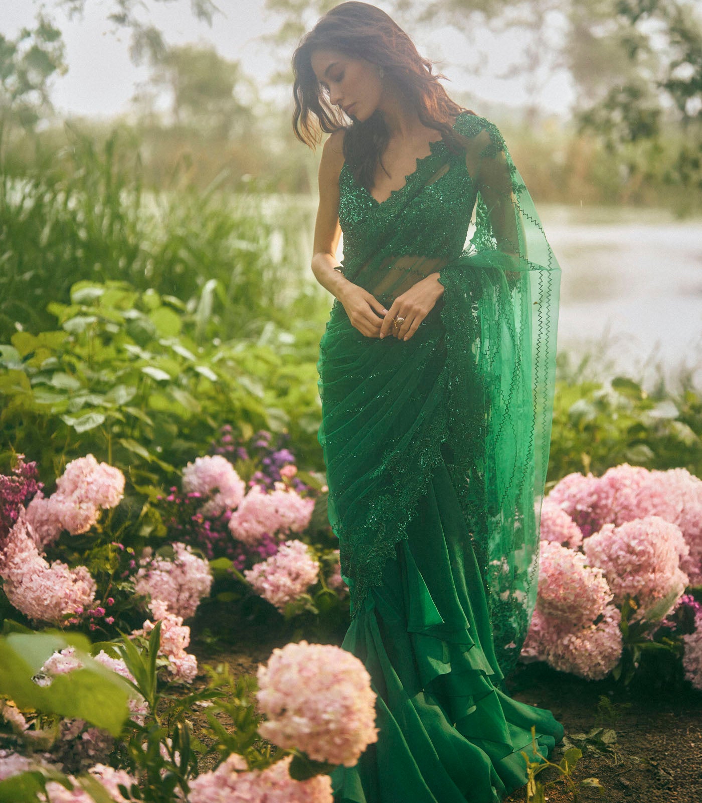 Athena Ruffle Saree Set