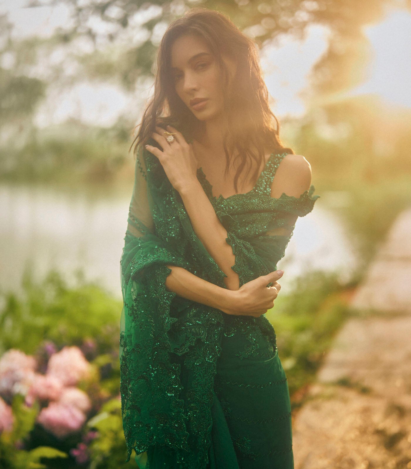 Athena Ruffle Saree Set