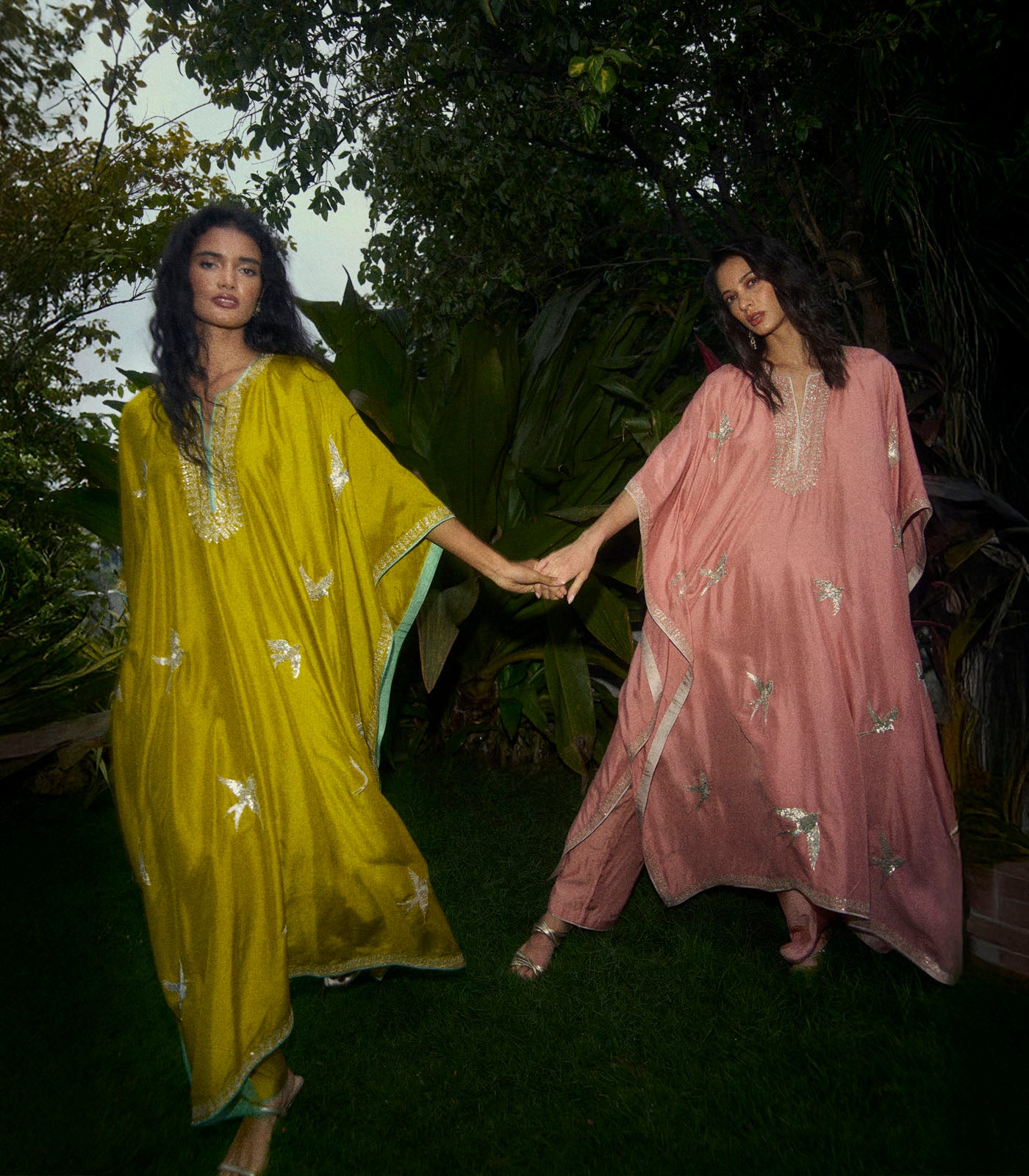 Bird Design Kaftan Set