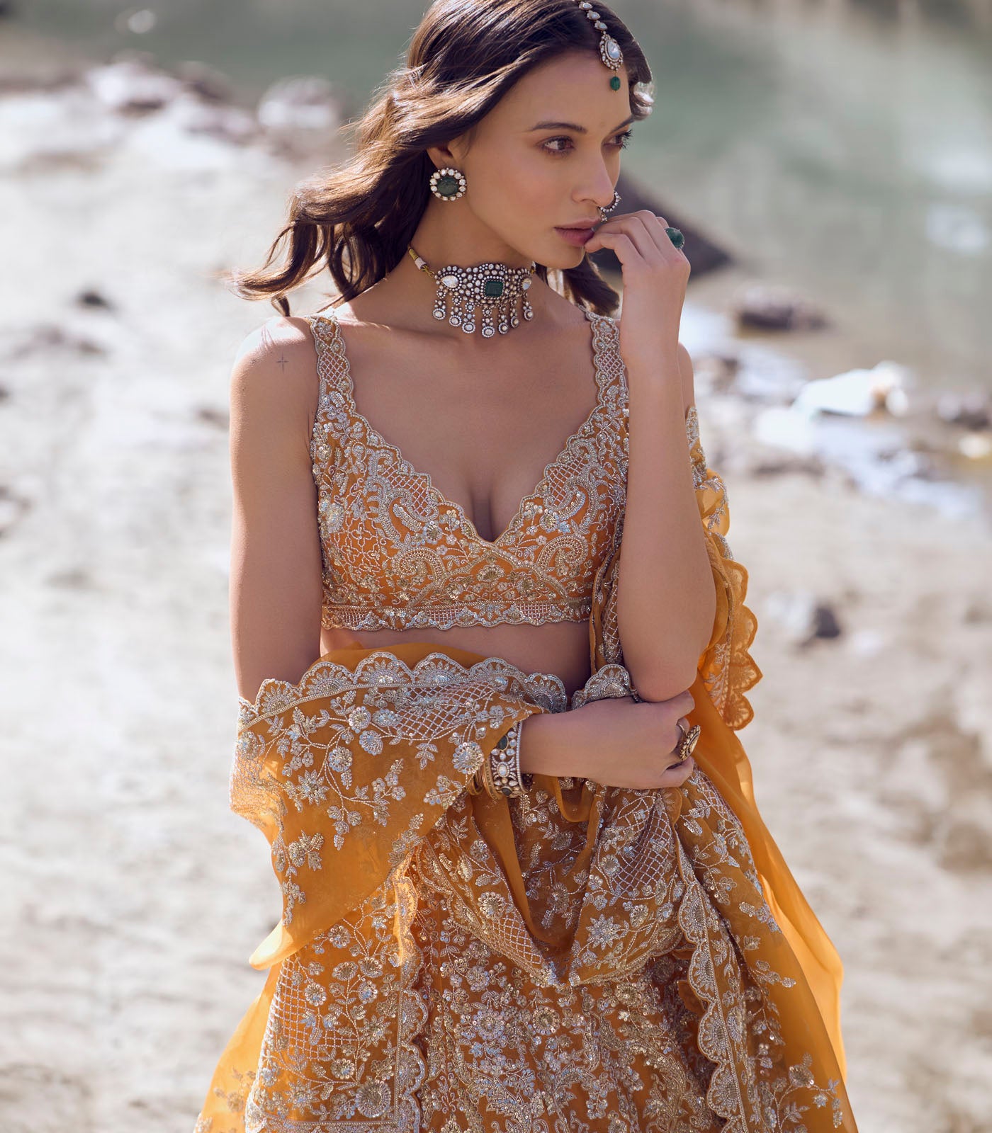 Clementine lehenga set