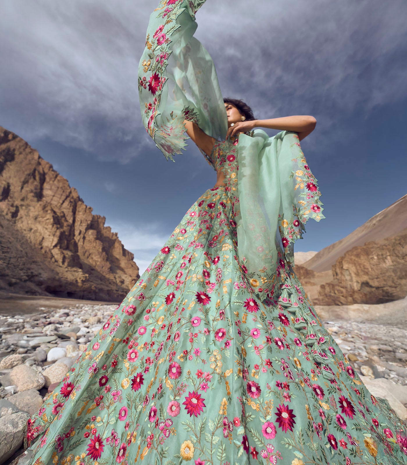 Azure lehenga set
