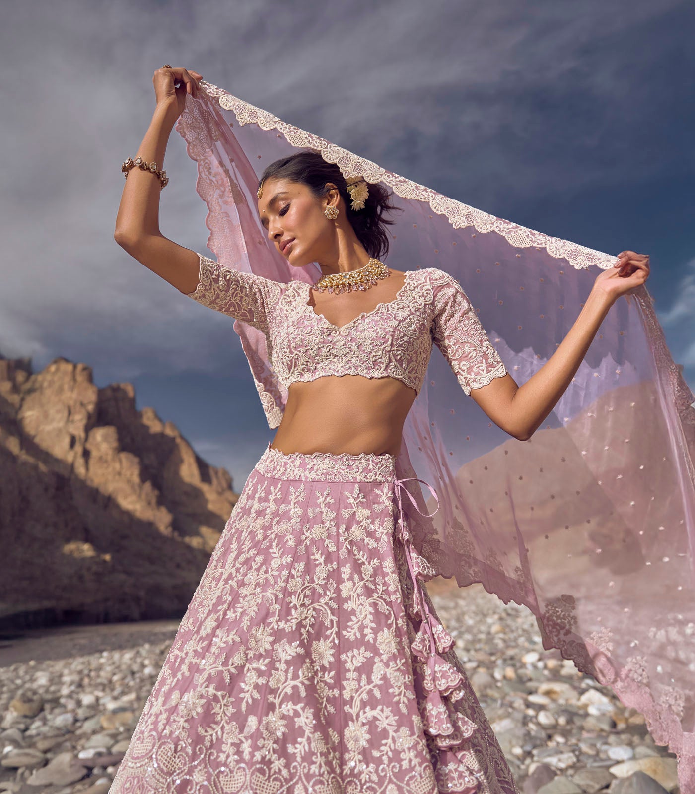 Amethyst lehenga set