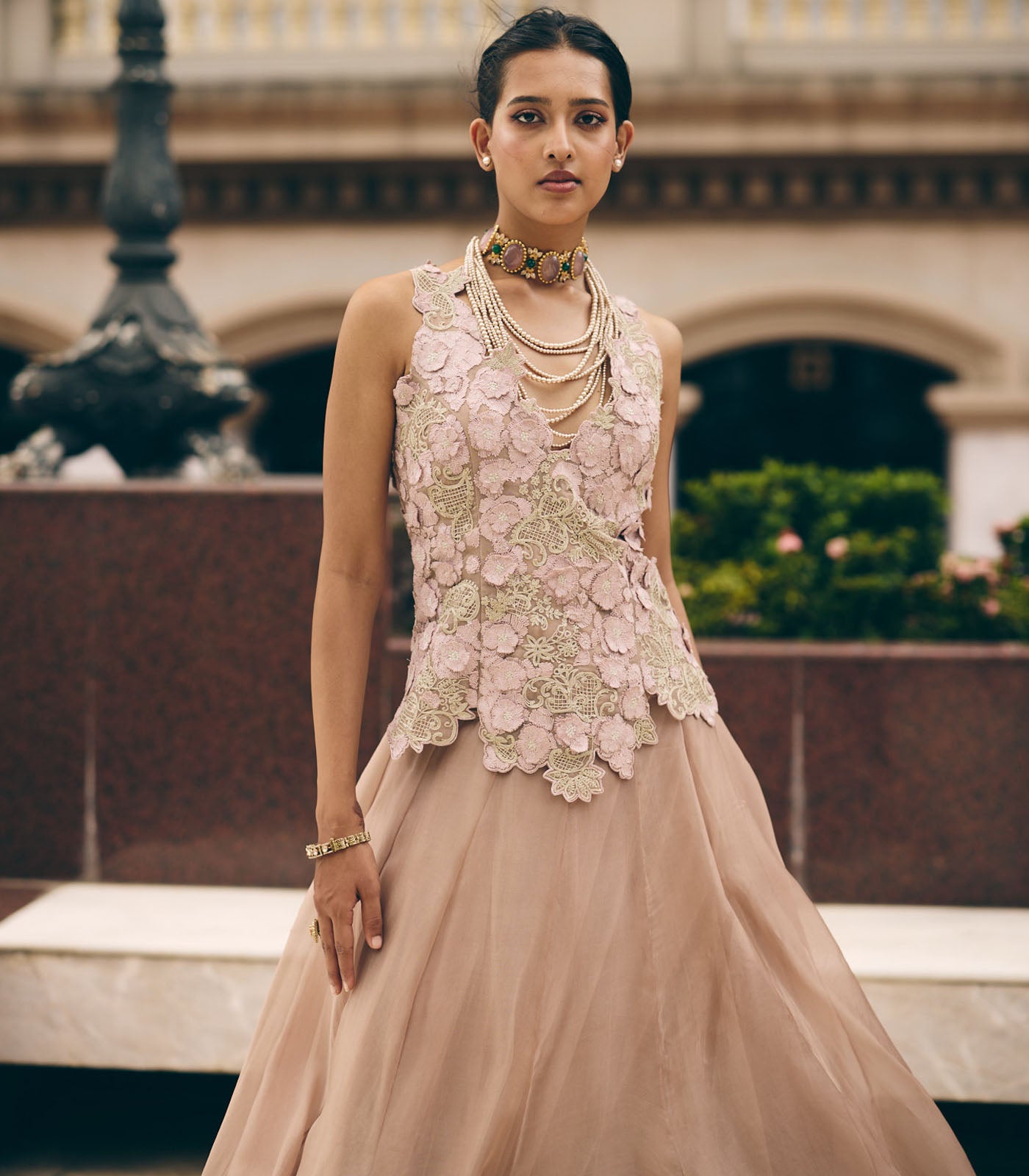 Light Brown Top With Skirt
