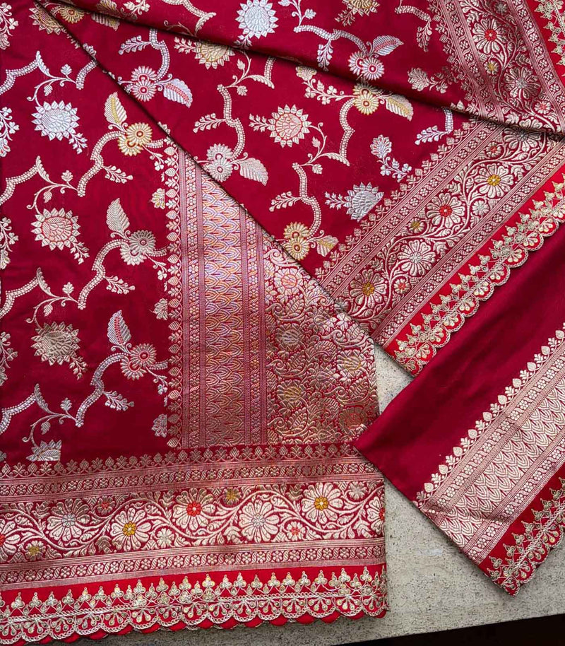 RED SILK BANARAS SAREE