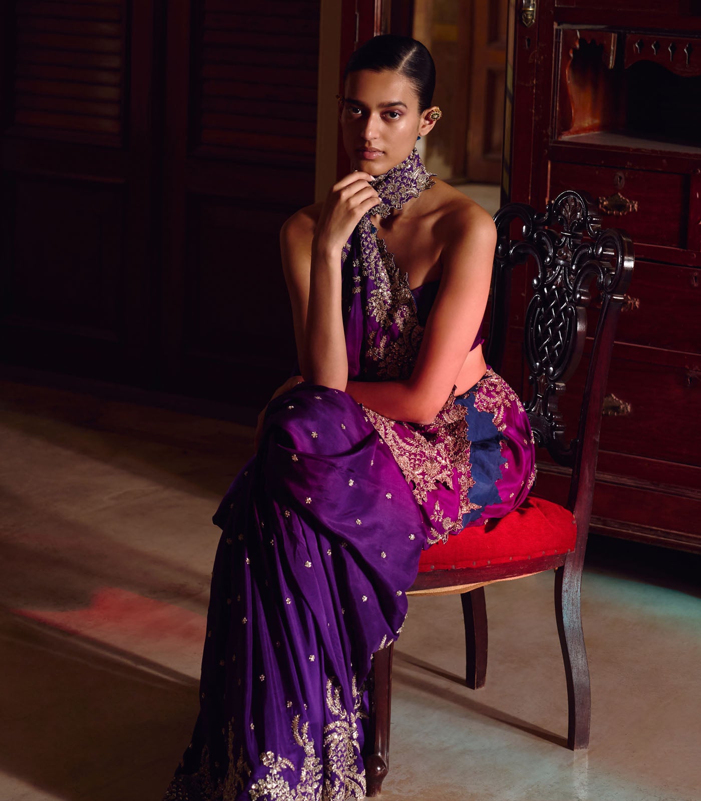 NEW ATHENA ZARDOZI SAREE SET