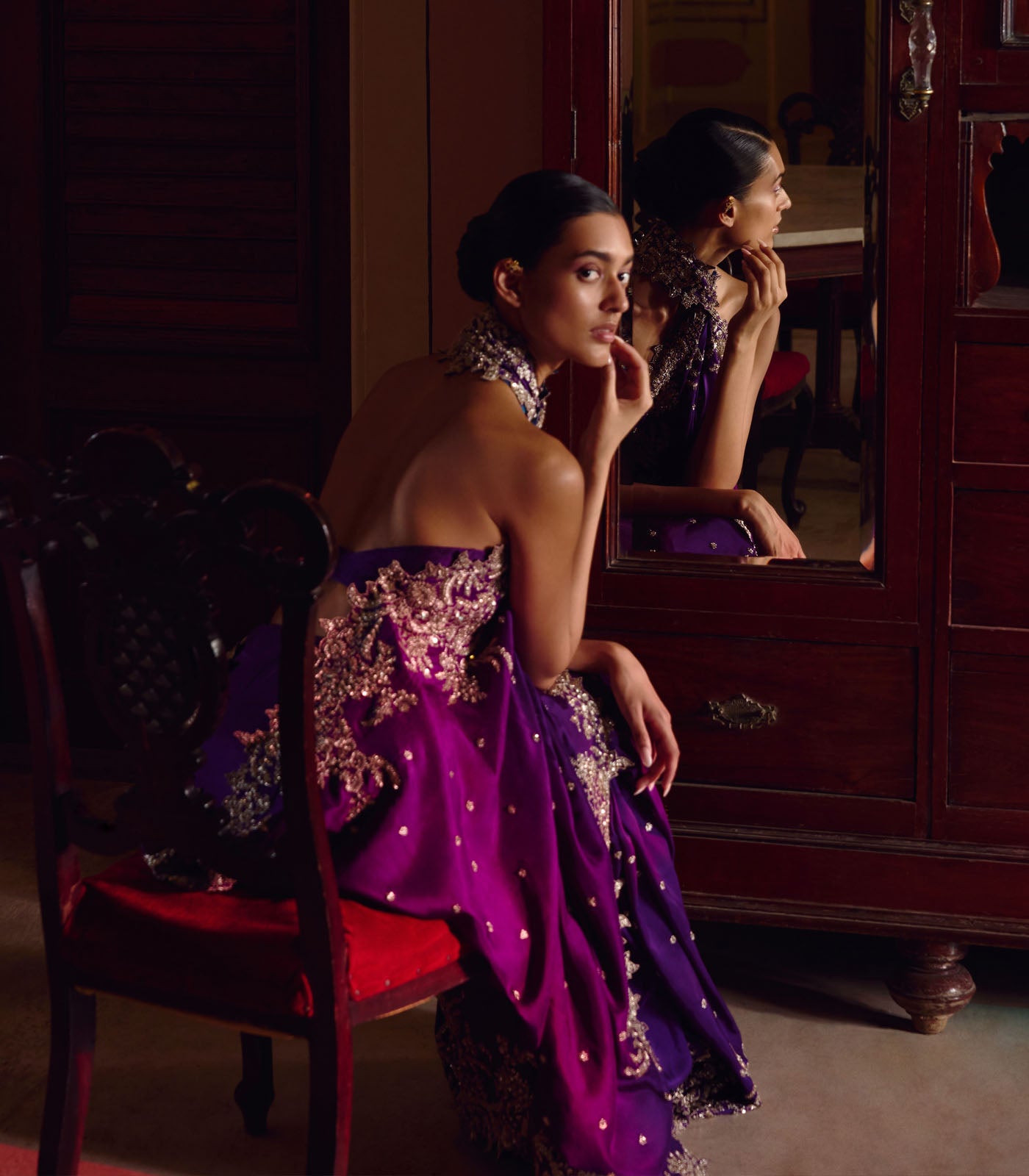 NEW ATHENA ZARDOZI SAREE SET