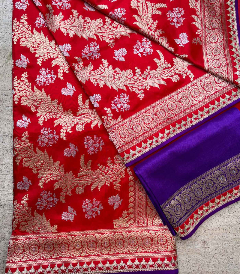 RED SILK BANARAS SAREE